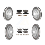 Front Rear Coated Disc Brake Rotors And Ceramic Pads Kit For Ram 1500