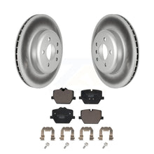 Load image into Gallery viewer, Rear Coat Brake Rotor Ceramic Pad Kit For 19 BMW 330i With Blue Painted Calipers