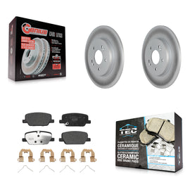 Rear Coated Disc Brake Rotors Ceramic Pad Kit For Hyundai Santa Fe Kia Telluride