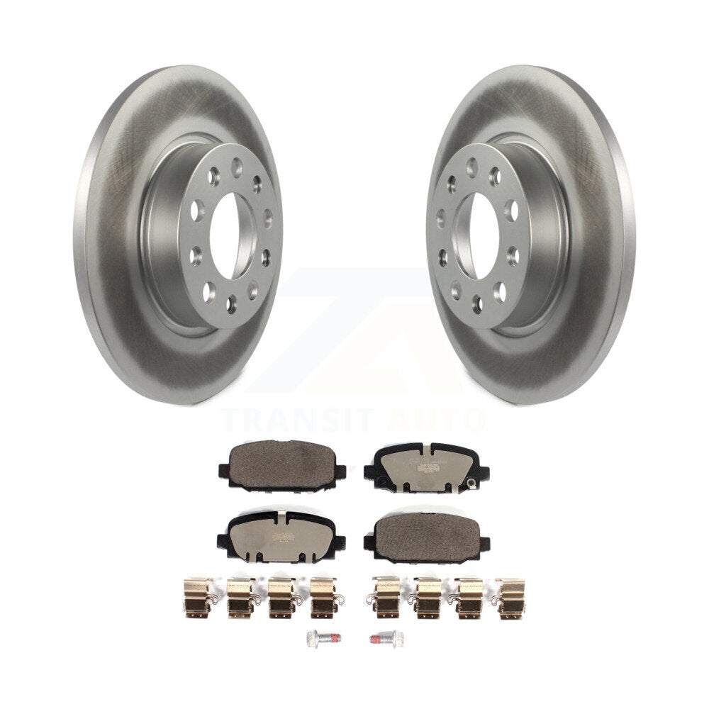 Rear Coated Disc Brake Rotors And Ceramic Pads Kit For Jeep Compass