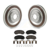 Front Coated Disc Brake Rotors And Ceramic Pads Kit For INFINITI QX50 QX55