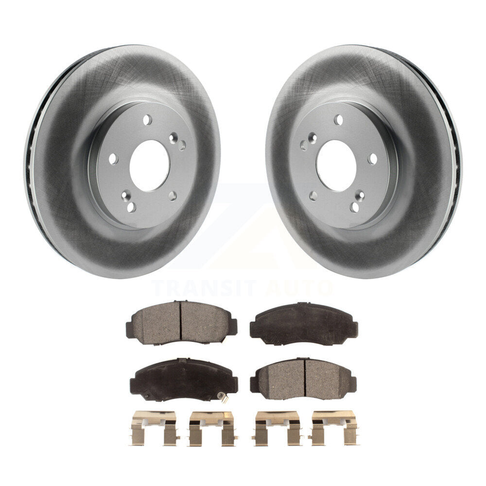 Front Coated Disc Brake Rotors And Ceramic Pads Kit For Honda Accord