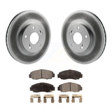 Front Coated Disc Brake Rotors And Ceramic Pads Kit For Honda Accord