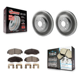 Front Coated Disc Brake Rotors And Ceramic Pads Kit For Honda Accord