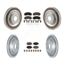 Load image into Gallery viewer, Front Rear Coated Disc Brake Rotors And Ceramic Pads Kit For INFINITI QX50 QX55