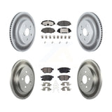 Front Rear Coat Disc Brake Rotors Ceramic Pad Kit For Toyota Corolla Prius Prime