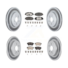 Charger l&#39;image dans la galerie, Front Rear Coated Disc Brake Rotors And Ceramic Pads Kit For Toyota Corolla