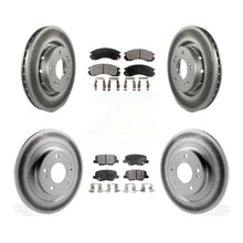 Charger l'image dans la galerie, Front Rear Coated Disc Brake Rotor Ceramic Pad Kit For Mitsubishi Outlander PHEV