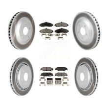 Load image into Gallery viewer, Front Rear Coated Disc Brake Rotors And Ceramic Pads Kit (6Pc) For Cadillac XLR