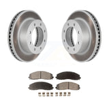 [Front] 2013 Ford F-250 Super Duty 4WD Premium Coated Rotors & Ceramic Pads Brake Kit For Max Braking