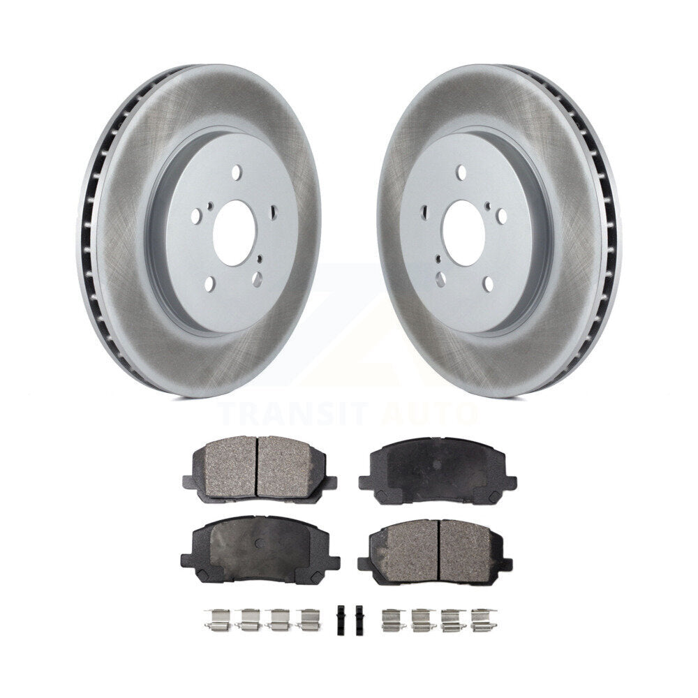 Front Coat Disc Brake Rotor Ceramic Pad Kit For Toyota Highlander Hybrid Limited