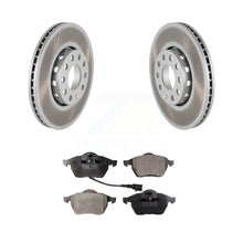 Load image into Gallery viewer, Front Coated Disc Brake Rotors And Ceramic Pads Kit For Audi A6 Quattro 100