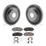 Front Coated Disc Brake Rotors And Ceramic Pads Kit For Honda CR-V