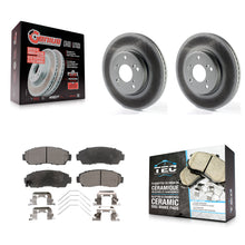 Charger l'image dans la galerie, Front Coated Disc Brake Rotors And Ceramic Pads Kit For Honda CR-V