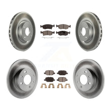 Charger l&#39;image dans la galerie, Front Rear Coated Disc Brake Rotors And Ceramic Pads Kit For Fiat 500