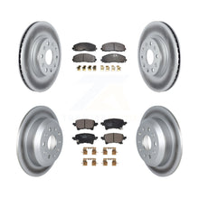 Charger l&#39;image dans la galerie, Front Rear Coated Disc Brake Rotors And Ceramic Pads Kit For Jeep Wrangler