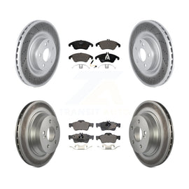 [Front+Rear] 15-16 Mercedes-Benz E400 Sedan Premium Coated Rotors & Ceramic Pads Brake Kit For Max Braking