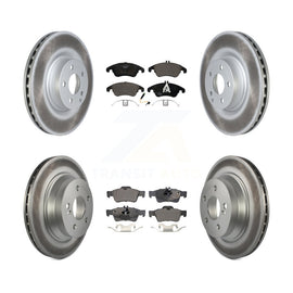 [Front+Rear] 15-16 Mercedes-Benz E400 Sedan Premium Coated Rotors & Ceramic Pads Brake Kit For Max Braking