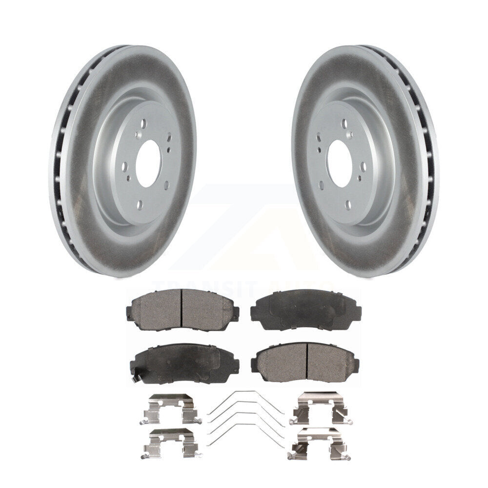 Front Coated Disc Brake Rotors And Ceramic Pads Kit For 2019-2022 Acura RDX