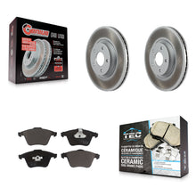 Load image into Gallery viewer, [Front] 2004 Volvo S40 With 5 Lug Wheels Premium Coated Rotors &amp; Ceramic Pads Brake Kit For Max Braking
