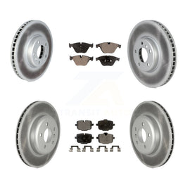 Front Rear Coated Disc Brake Rotors And Ceramic Pads Kit (6Pc) For BMW 535i