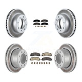 [Front+Rear] 2019-2022 Ram 2500 3500 Premium Coated Rotors & Ceramic Pads Brake Kit For Max Braking