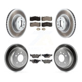 Front Rear Coated Brake Rotor Ceramic Pad Kit For BMW 328i Convertible with 3.0L