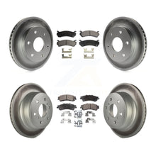 Charger l&#39;image dans la galerie, Front Rear Coated Disc Brake Rotor &amp; Ceramic Pad Kit For GMC Sierra 1500 Classic