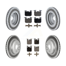 Front Rear Coated Brake Rotor Ceramic Pad Kit For BMW 335i xDrive 330i 435i 340i