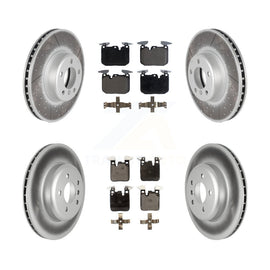 Front Rear Coated Brake Rotor Ceramic Pad Kit For BMW 330i 328i 428i xDrive Gran