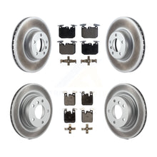 Charger l&#39;image dans la galerie, Front Rear Coated Disc Brake Rotors And Ceramic Pads Kit For BMW 328i