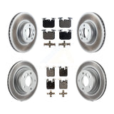 Front Rear Coated Disc Brake Rotors And Ceramic Pads Kit For BMW 328i