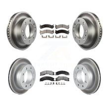 Charger l&#39;image dans la galerie, Front Rear Coated Disc Brake Rotors &amp; Ceramic Pad Kit For Chevrolet Express 4500