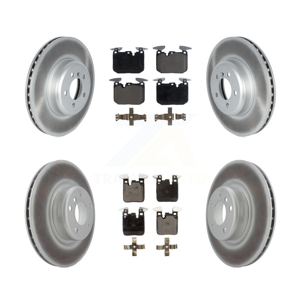 Front Rear Coated Disc Brake Rotor And Ceramic Pad Kit For BMW 230i xDrive M240i
