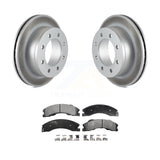 Rear Coated Disc Brake Rotors And Ceramic Pads Kit For Chevrolet Express 4500