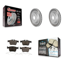 Load image into Gallery viewer, Rear Coated Disc Brake Rotors And Ceramic Pads Kit For Jaguar XE XF