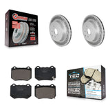 [Rear] 2018-2021 Subaru WRX STI Premium Coated Rotors & Ceramic Pads Brake Kit For Max Braking