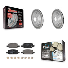 Charger l'image dans la galerie, Rear Coated Brake Rotor &amp; Ceramic Pad Kit For Tesla 3 With Gray Painted Calipers