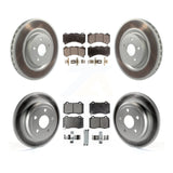 Front Rear Coated Brake Rotors Ceramic Pad Kit For 2012 Jeep Grand Cherokee 6.4L