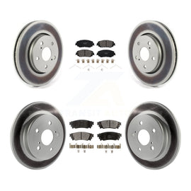 Front Rear Coated Disc Brake Rotors And Ceramic Pads Kit For Toyota C-HR