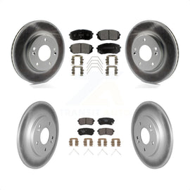 Front Rear Coat Brake Rotors Ceramic Pad Kit For 2022 Hyundai Kona AWD with 2.0L