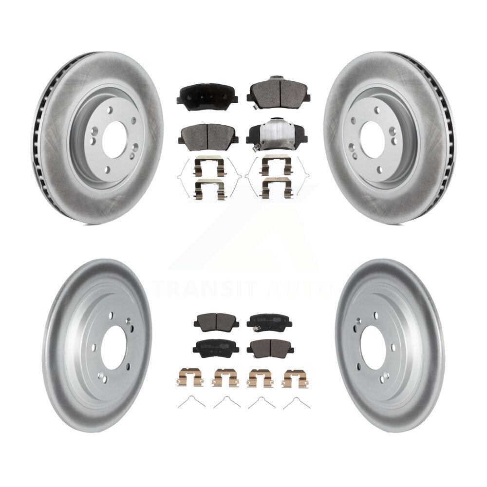 [Front+Rear] 2019-2020 Hyundai Nexo Premium Coated Rotors & Ceramic Pads Brake Kit For Max Braking