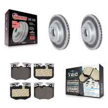 Load image into Gallery viewer, Front Coated Brake Rotor Ceramic Pad Kit For BMW 330i With Blue Painted Calipers