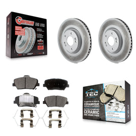 [Front] 2019-2022 Hyundai Nexo Premium Coated Rotors & Ceramic Pads Brake Kit For Max Braking