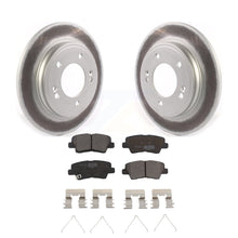 Charger l&#39;image dans la galerie, Rear Coated Disc Brake Rotors And Ceramic Pad Kit For Kia Forte Hyundai Veloster