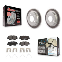 Load image into Gallery viewer, Rear Coated Disc Brake Rotors And Ceramic Pad Kit For Kia Forte Hyundai Veloster