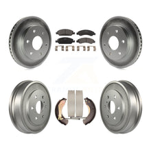 Charger l&#39;image dans la galerie, Front Rear Coated Disc Brake Rotors Ceramic Pad And Drum Kit For GMC Sierra 1500