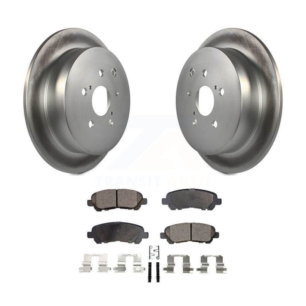 Rear Coated Disc Brake Rotors And Ceramic Pads Kit For Toyota Highlander