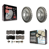 Front Coated Disc Brake Rotors And Ceramic Pads Kit For 2016 Land Rover Range 3.0L KGT-103167