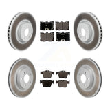 Front Rear Coat Brake Rotors Ceramic Pad Kit For Mercedes-Benz C43 AMG GLC43 C450 GLC350e KGT-103414